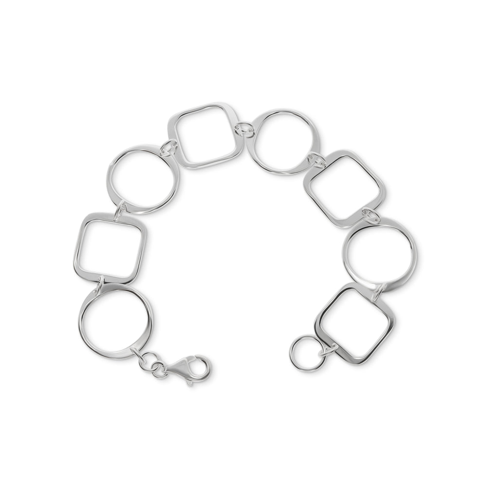 Nathaniel Russell Federal Oval Toggle Linked Bracelet  G2 Silver