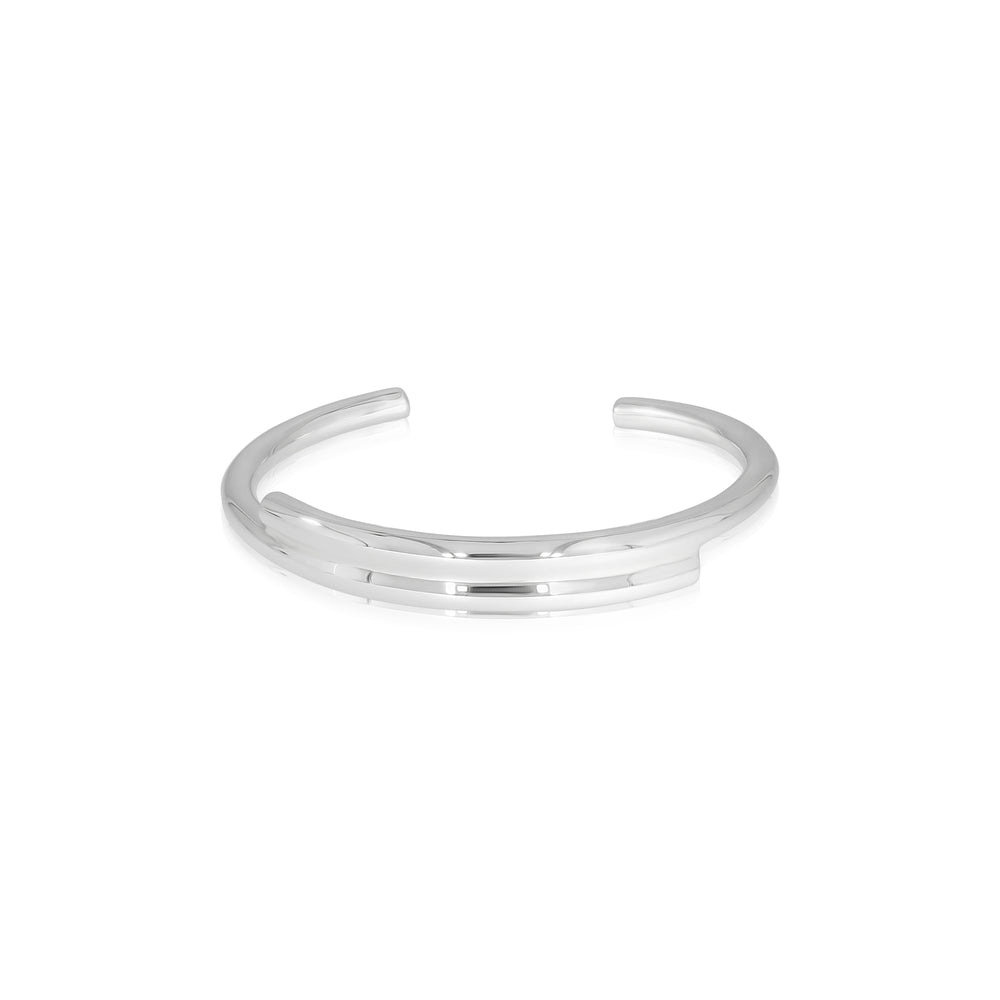 Silver Crossover Bangle