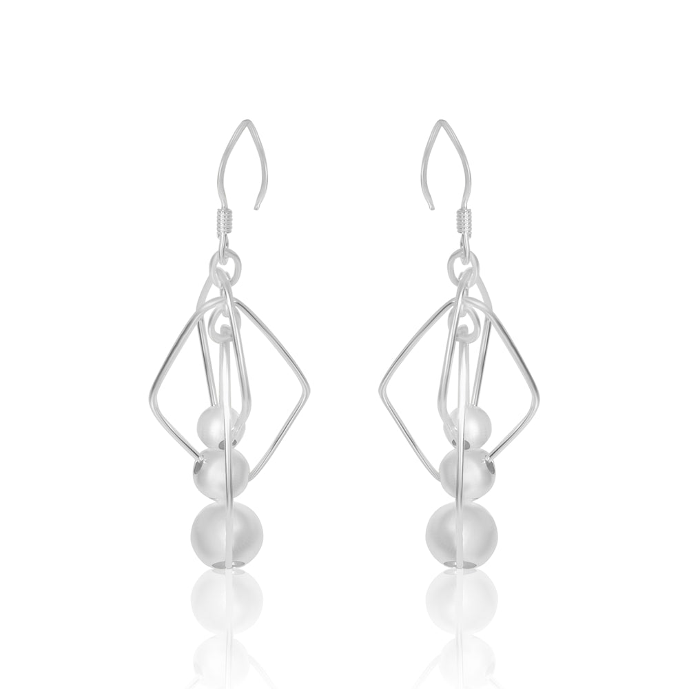 Silver Cascade Earrings