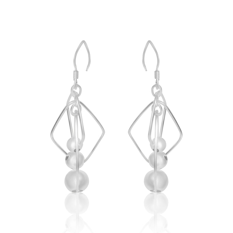 Silver Cascade Earrings