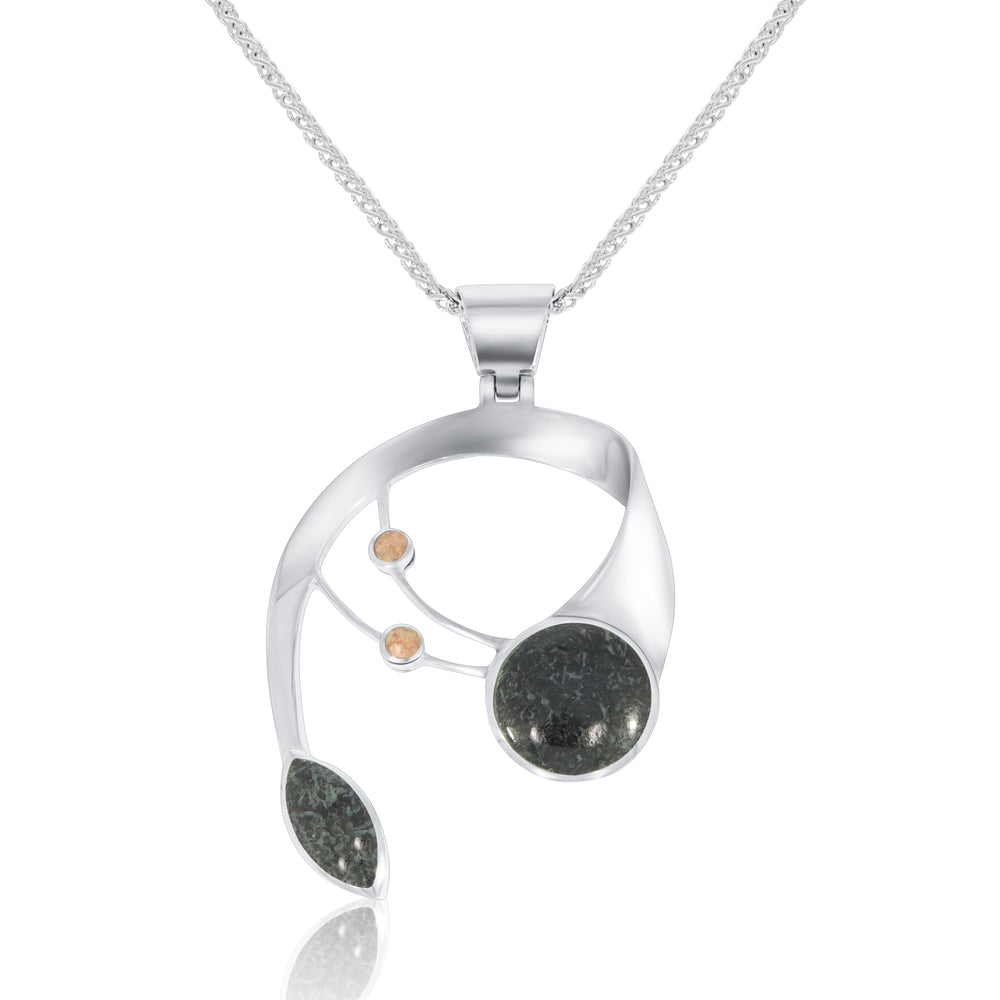 Silver Guernsey Granite Pendant