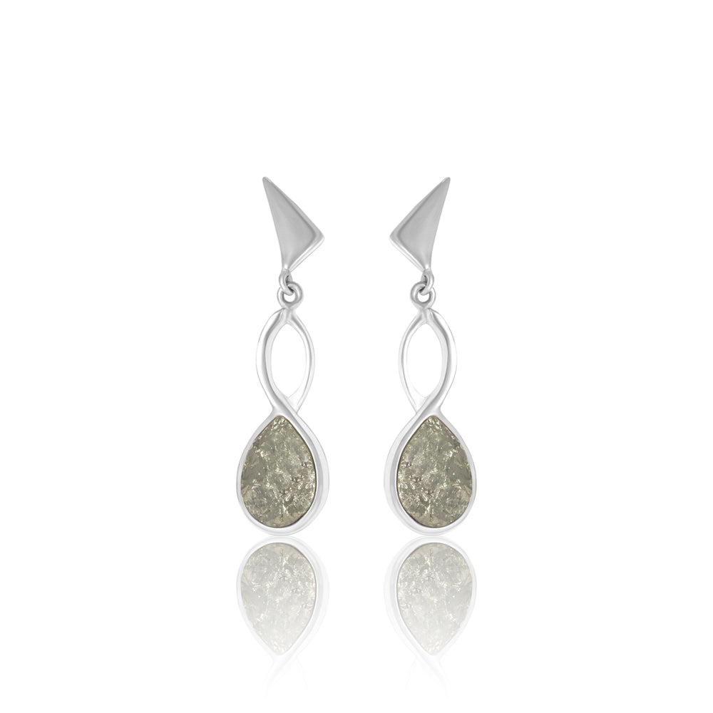 Silver Pyrite Earrings