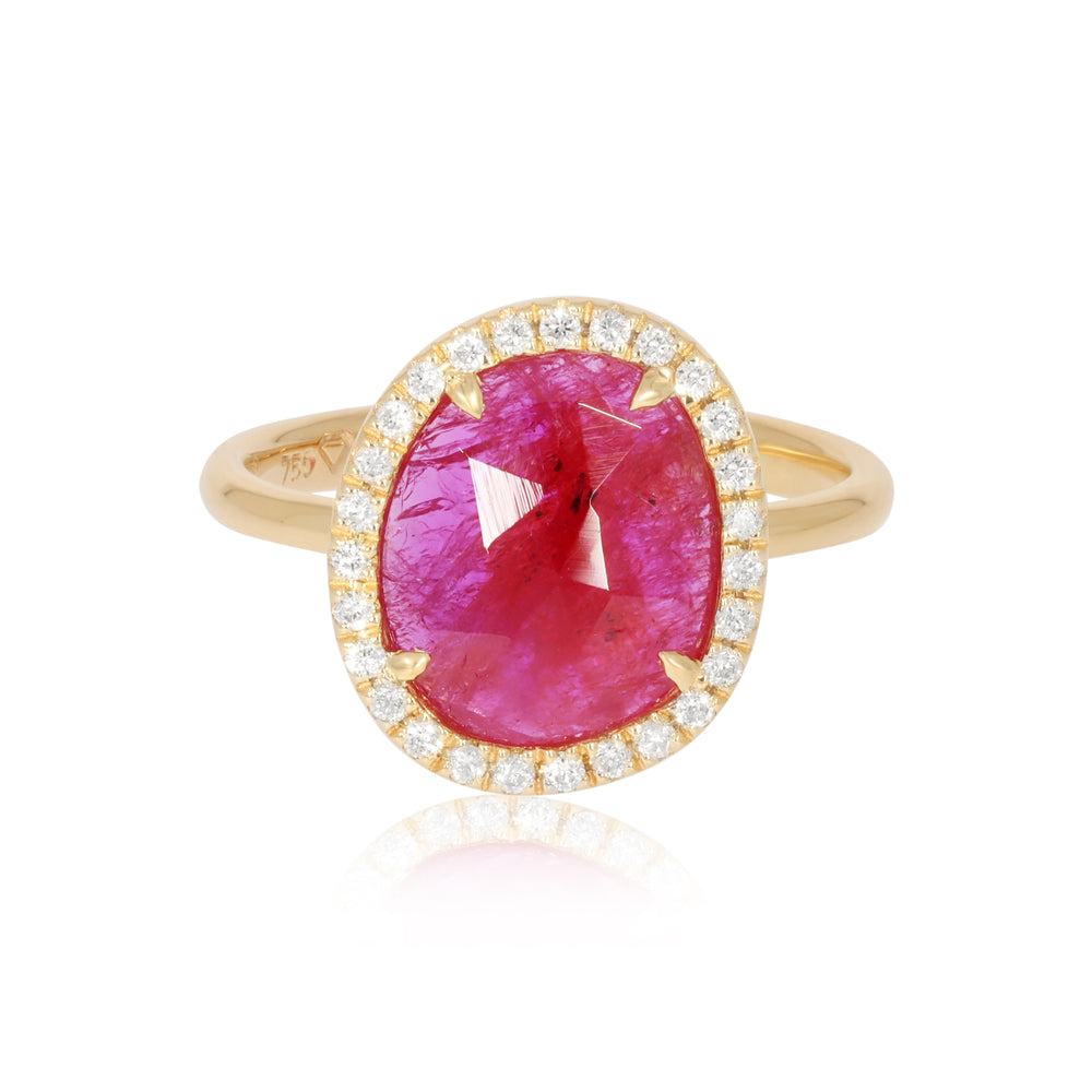 18ct Yellow Gold and Ruby Ring