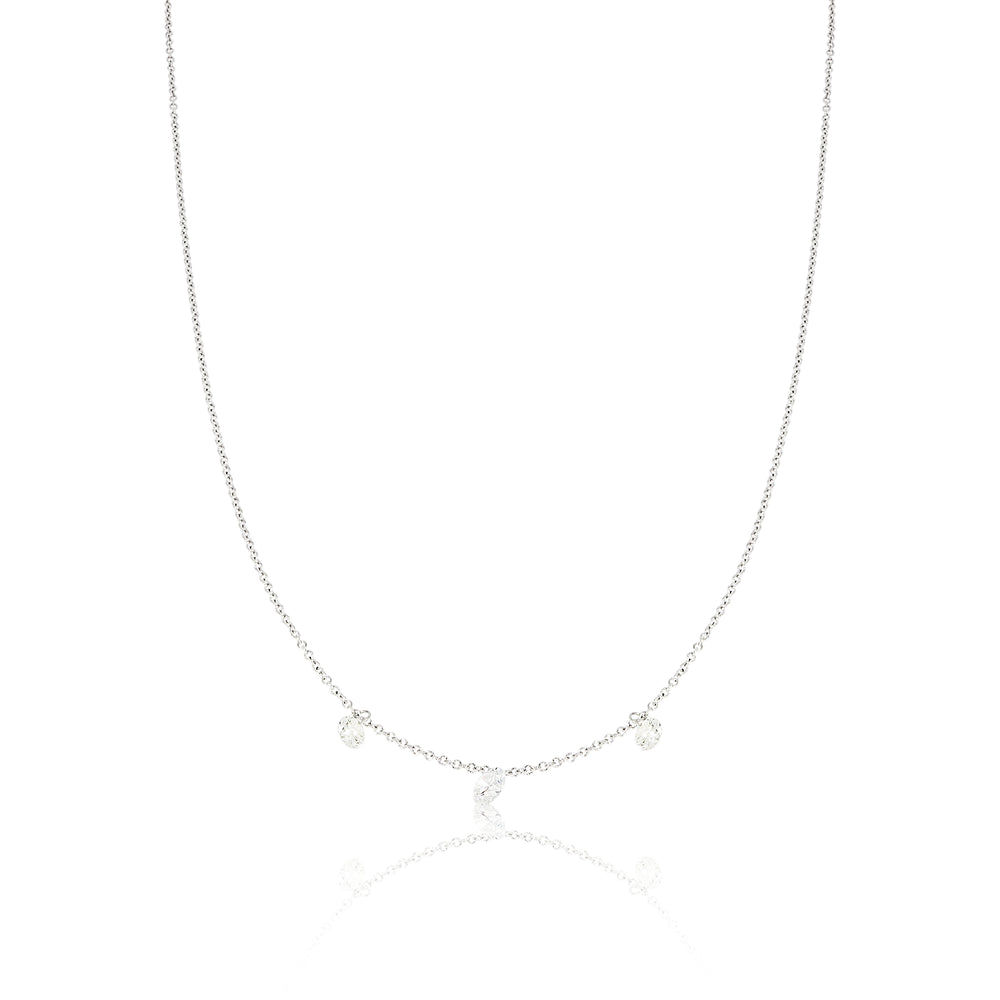 18ct White Gold and Diamond Necklace