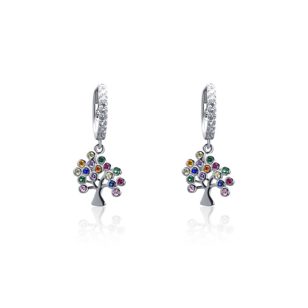 Silver And CZ Earrings
