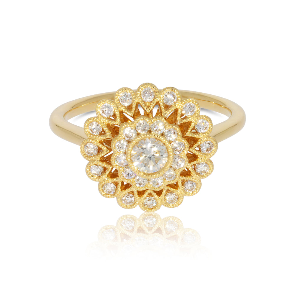 18ct Yellow Gold Diamond Ring