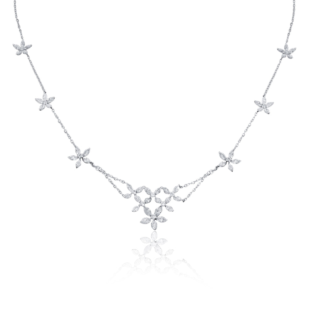 18ct White Gold and Diamond Necklace