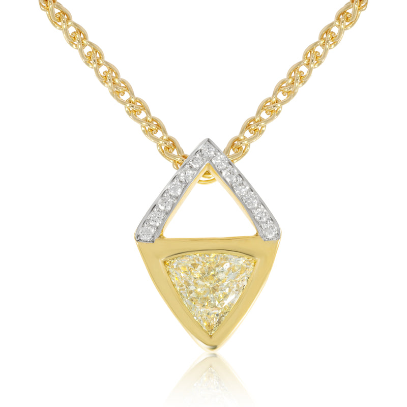 18ct Yellow Gold Diamond Pendant