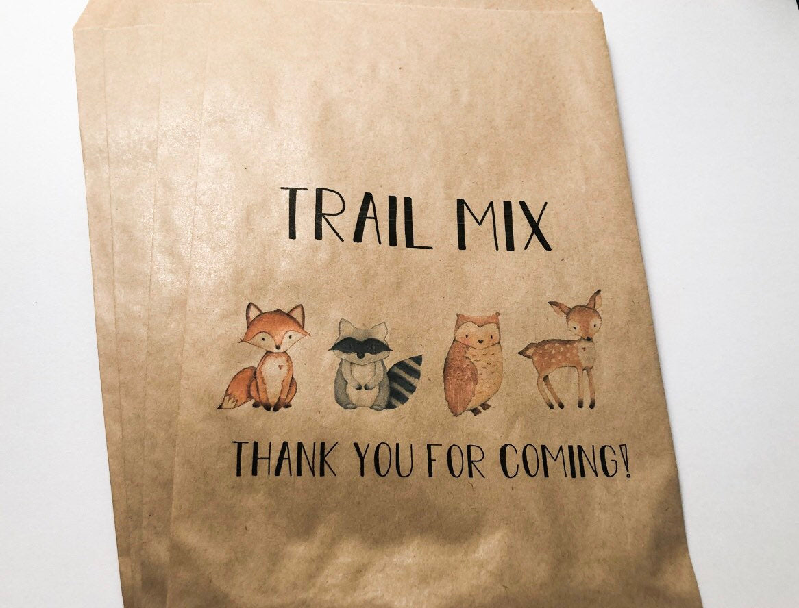 baby shower trail mix favor