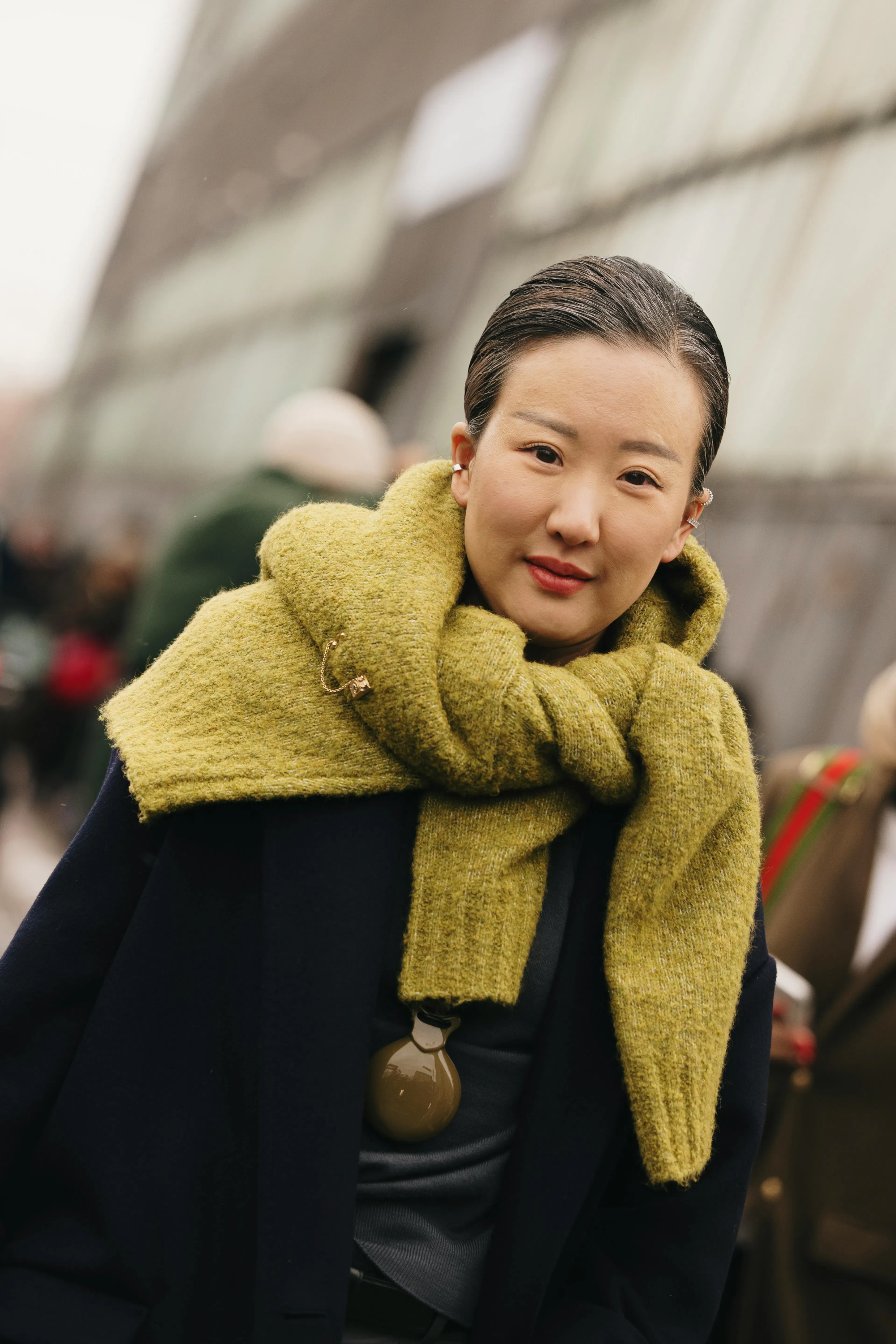 Street Style Sweaters as Scarves