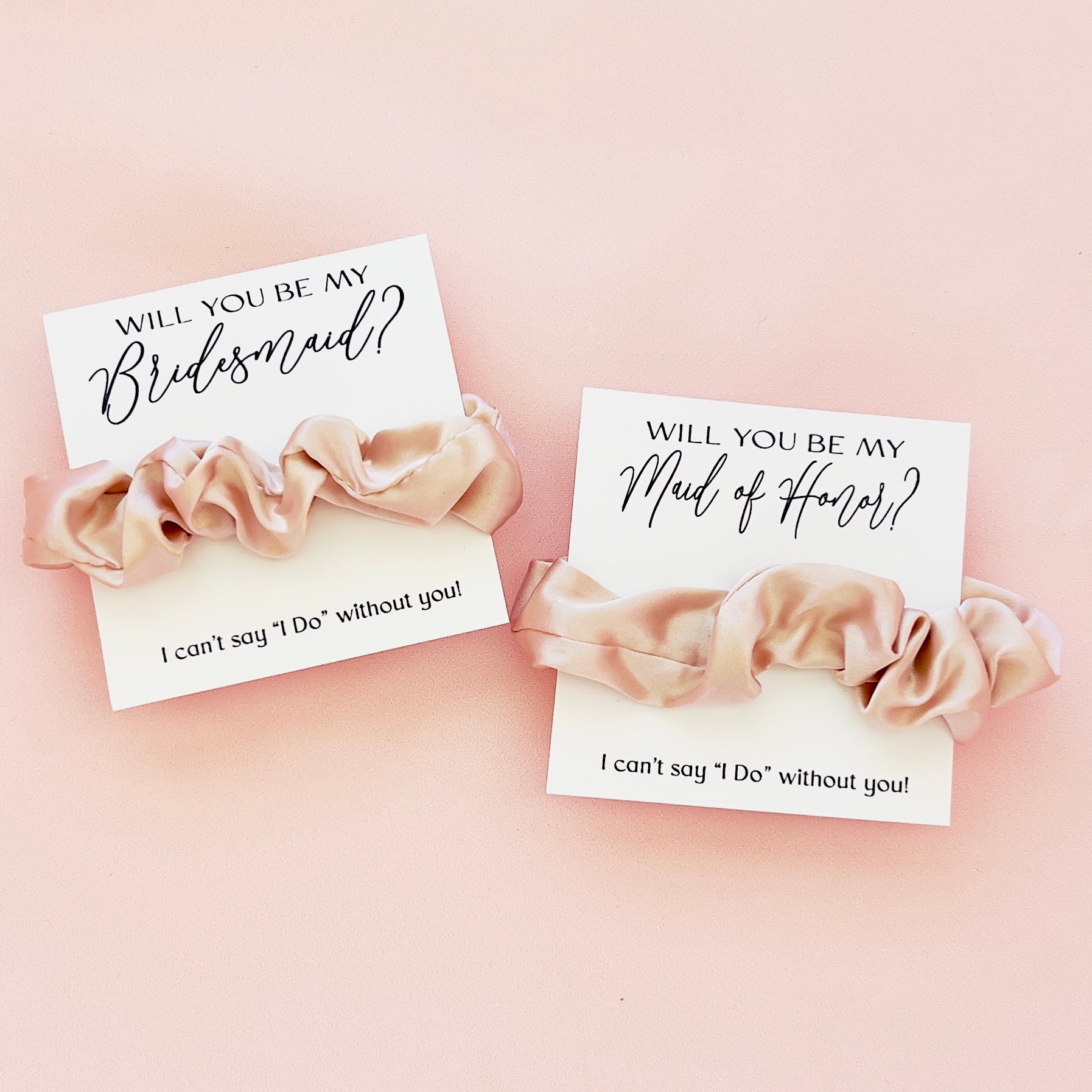 Will you be my Bridesmaid Satin Scrunchie Proposal Gift