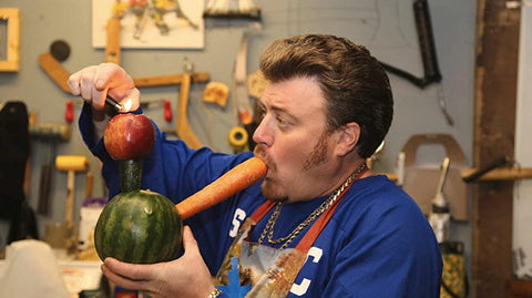 smoking weed out of fruit bong