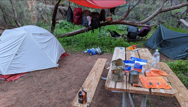 Campsite before we evacuated