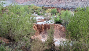 Water rushing through the canyon