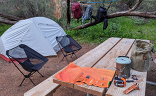 Campsite setup at Havasu