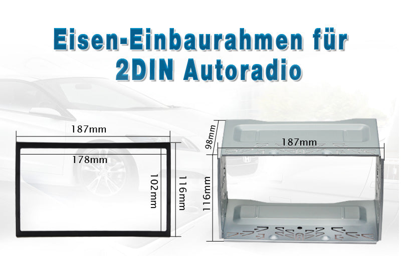 Einbaurahmen Set für Doppel DIN Autoradio in 