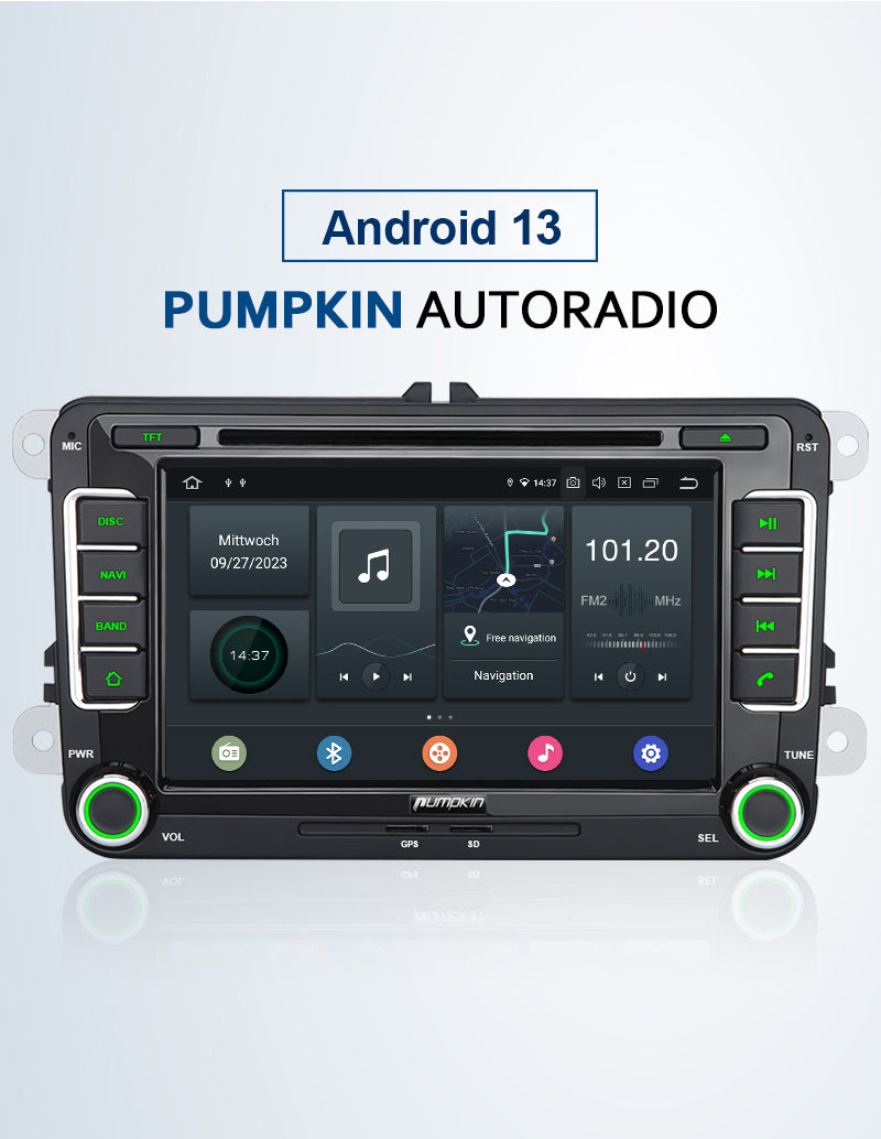 Pumpkin Android 13 Autoradio Volkswagen Tiguan Golf 5 RCD 310 mit