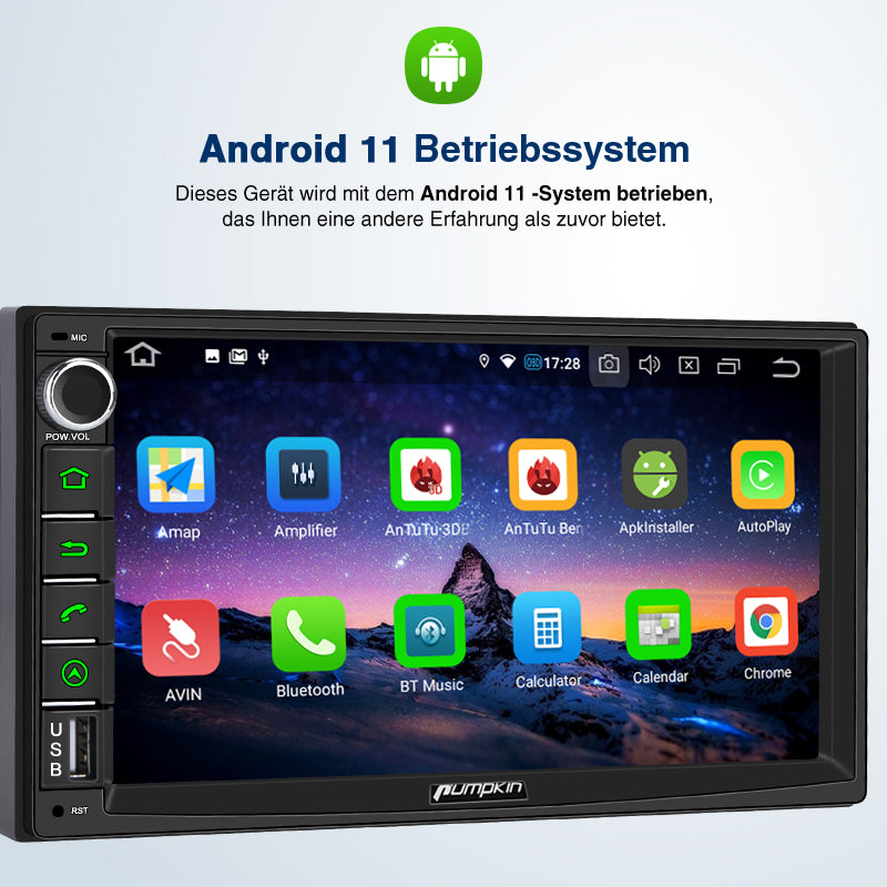 pumpkin 7 inch Android 11 Auto music system