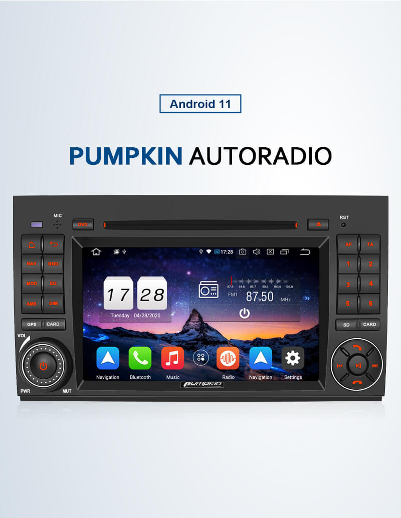 Pumpkin 7 Zoll Android 11 Autoradio für Mercedes mit Navi Bluetooth –  PumpkinDE