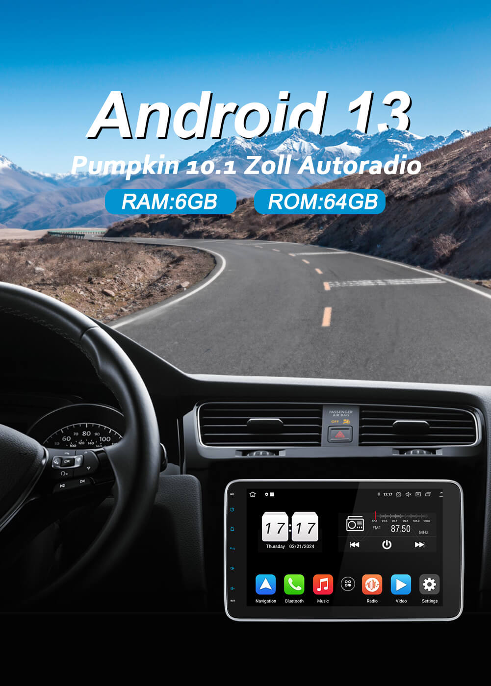 PumpkinDE Android 13 autoradio