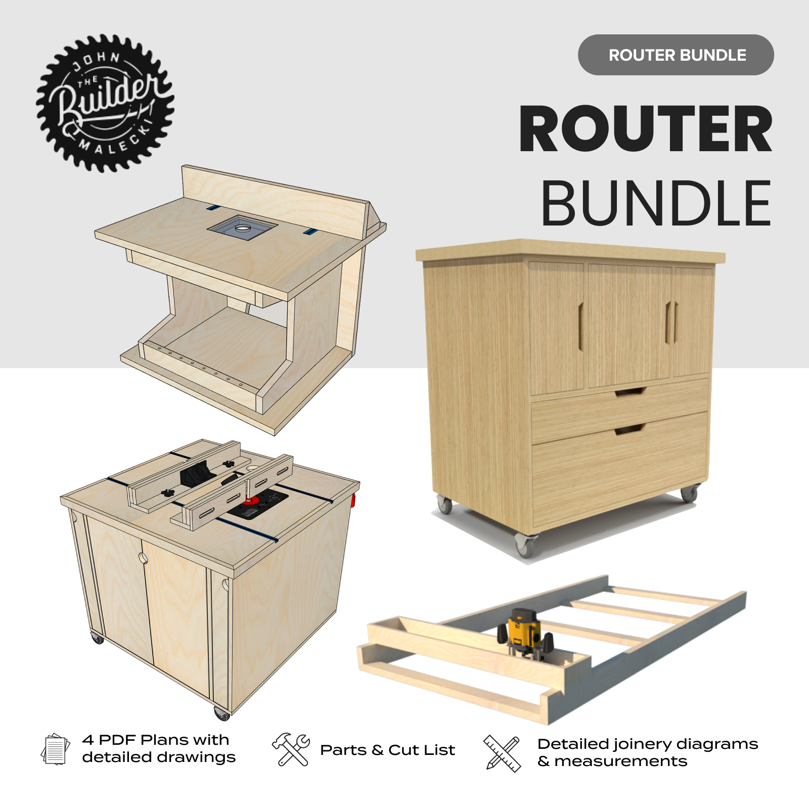 Woodworking Router Plan Bundle