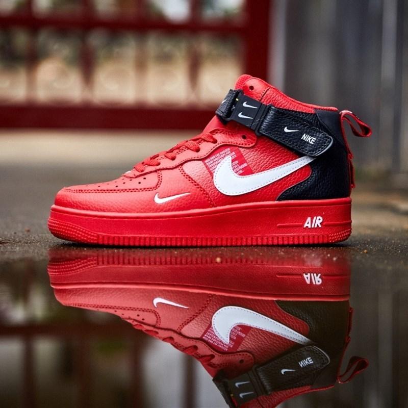 nike air force 1 high men's skateboarding shoes red