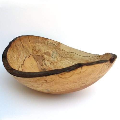 Spalted Maple Oval Bowl 15&quot;