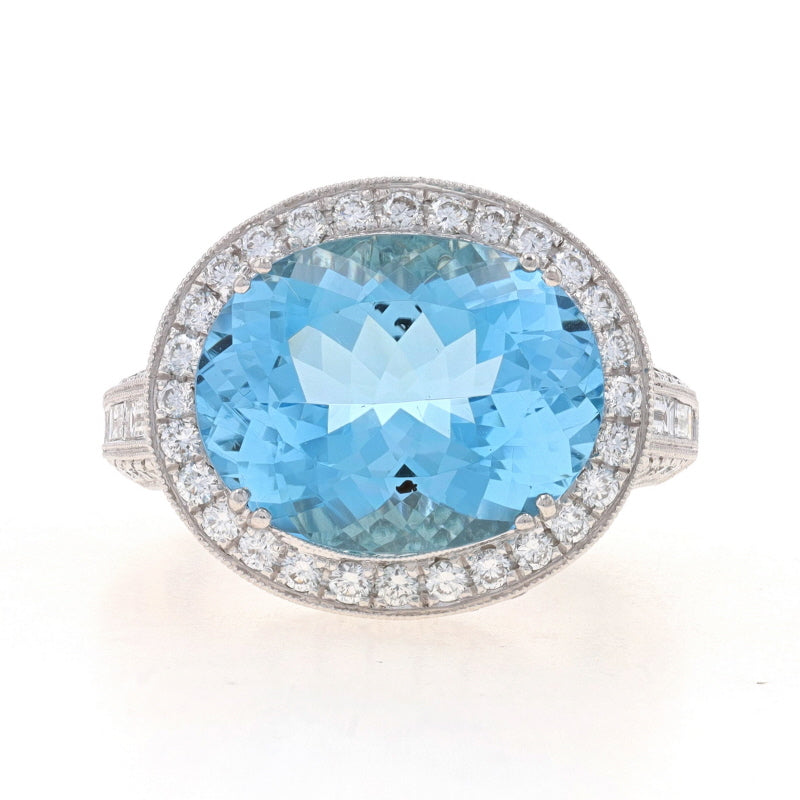 H. Stern 3.91ctw Aquamarine and Diamond Ring Yellow Gold - State St.  Jewelers