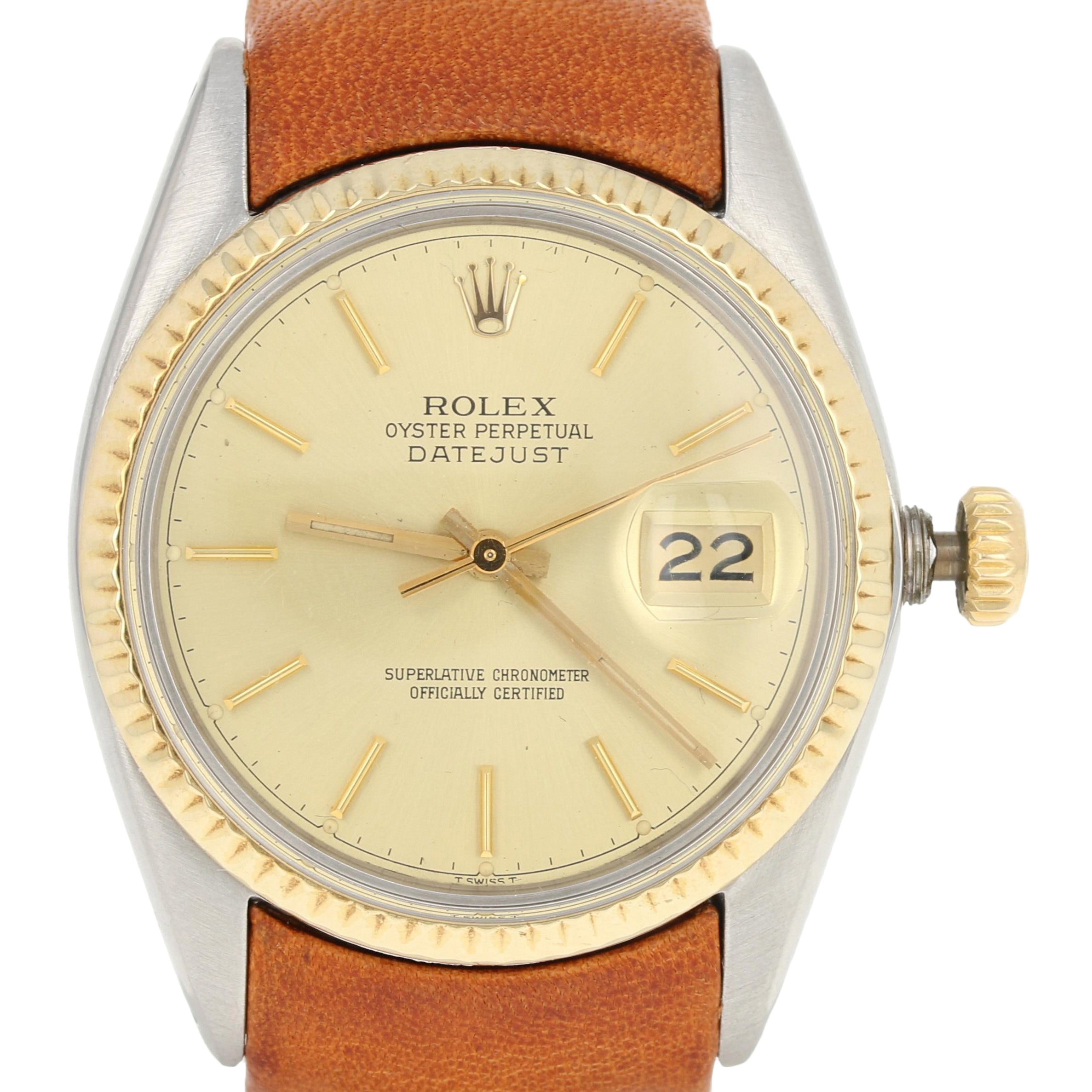 rolex oyster perpetual datejust 18k gold men