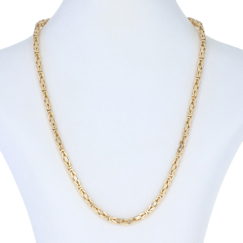 Square Byzantine Chain Necklace - State 