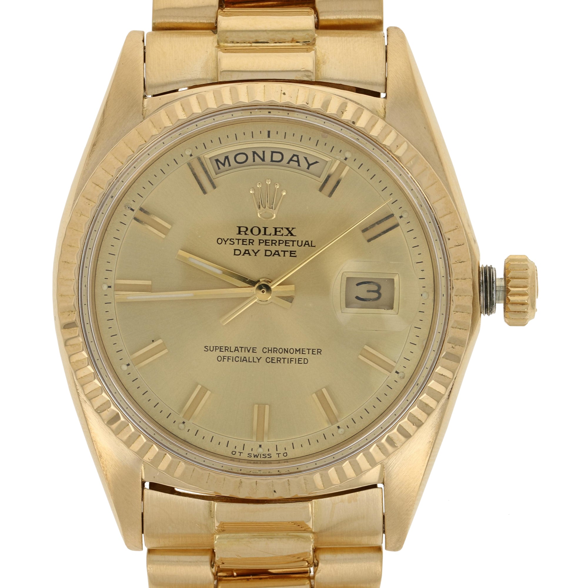 rolex oyster perpetual day date superlative chronometer officially certified