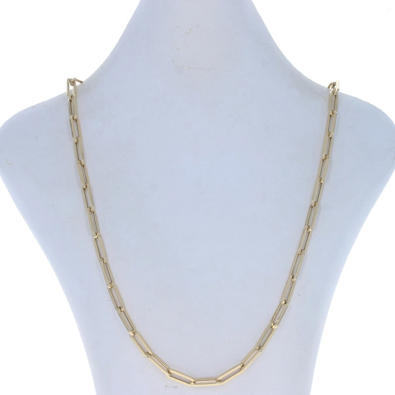 Graduating Gold Paperclip Chain 14K Yellow