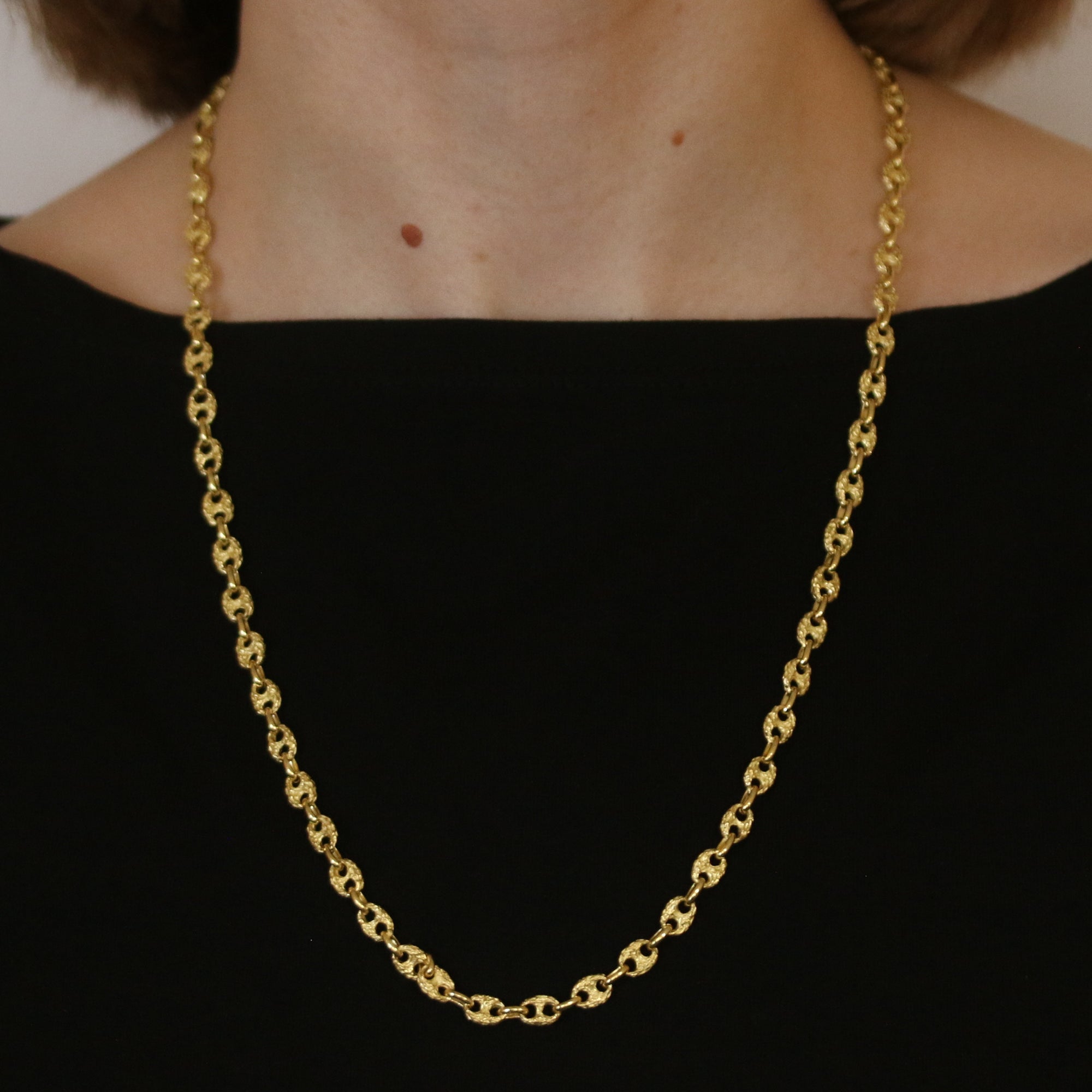 gucci link gold necklace