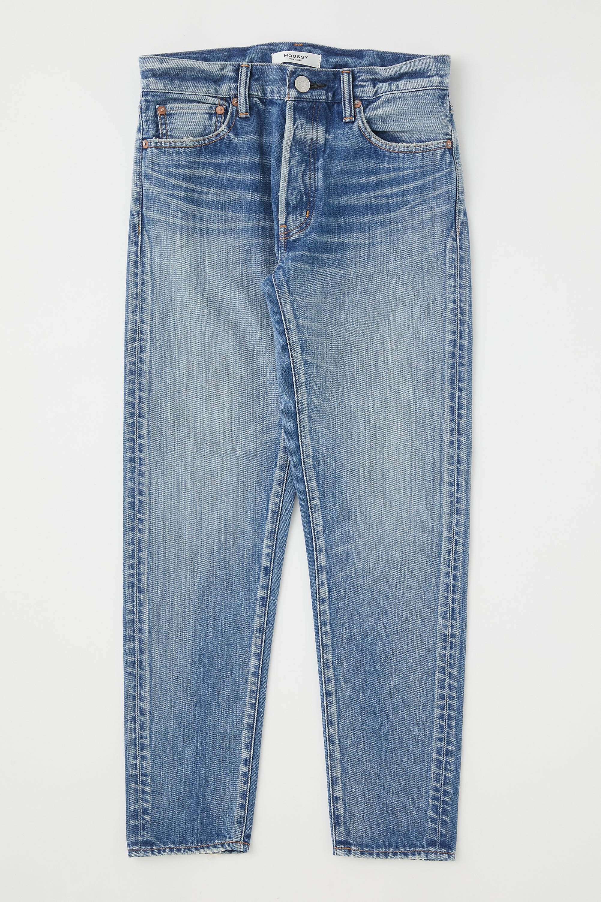 Moussy Merry Tapered Mid Denim Blue – blueandcream