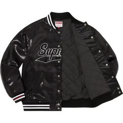 Supreme Mitchell & Ness Satin Baseball Jersey Black Men's - SS23 - GB