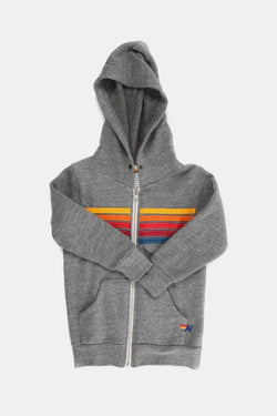 Aviator Nation 5 Stripe Stitch Hoodie - Neon Blue/Neon Rainbow - Skipper &  Scout