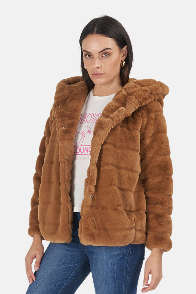 Women's Nike Sportswear Plush Fur Jacket - Burgundy Crush Black