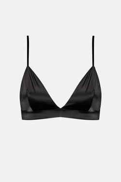 Mass Rib Tie Wrap Bralette Jet Black