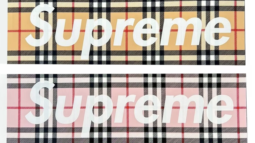 Supreme Burberry Box Logo Sticker – blueandcream