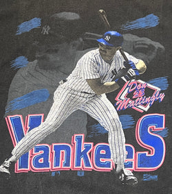 Blue&Cream Vintage 1998 Yankees World Series Cartoon Graphic T-Shirt White, Size XL - T-shirts