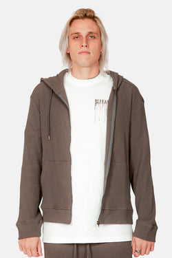 Waffle Hoodie Charcoal – blueandcream