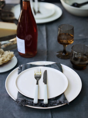 Fors Large Slim White Plate - A.MANO Brooklyn