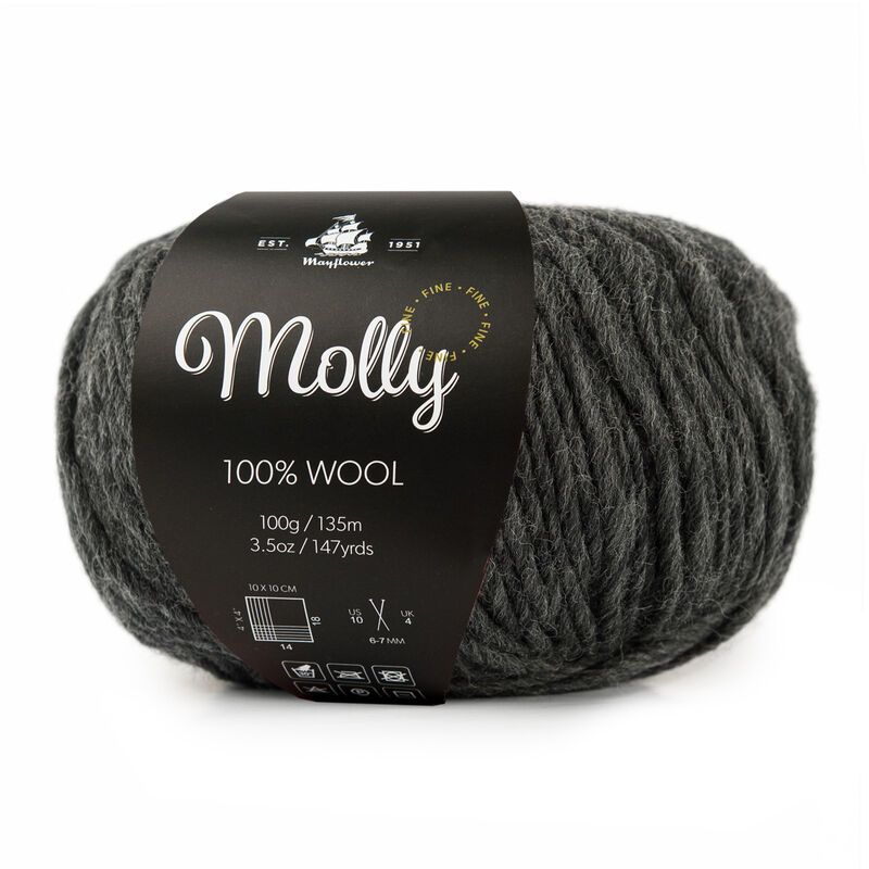 Billede af Mayflower Molly Fine - 13 Mørk Grå - 100 g