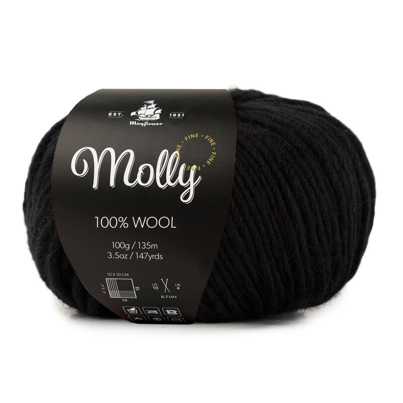 Billede af Mayflower Molly Fine - 14 Sort - 100 g