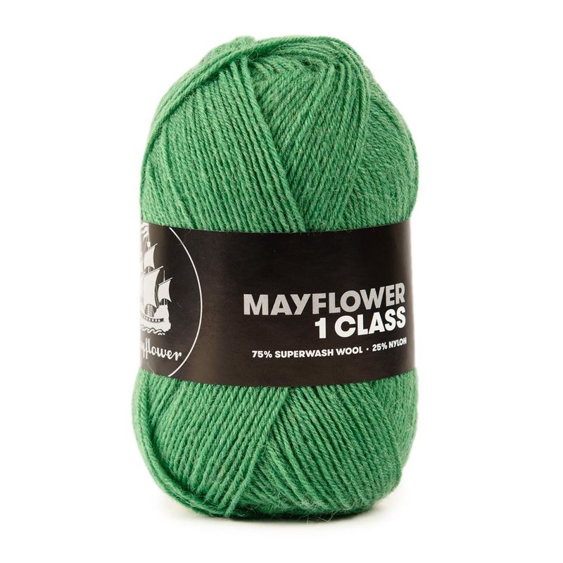 Se Mayflower 1 Class - 07 Jellybean Grøn - 50 g hos Yarnjunkies