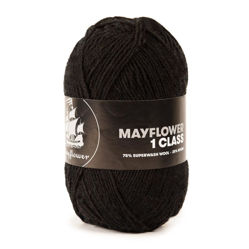 Se Mayflower 1 Class - 19 Sorte Bønner - 50 g hos Yarnjunkies