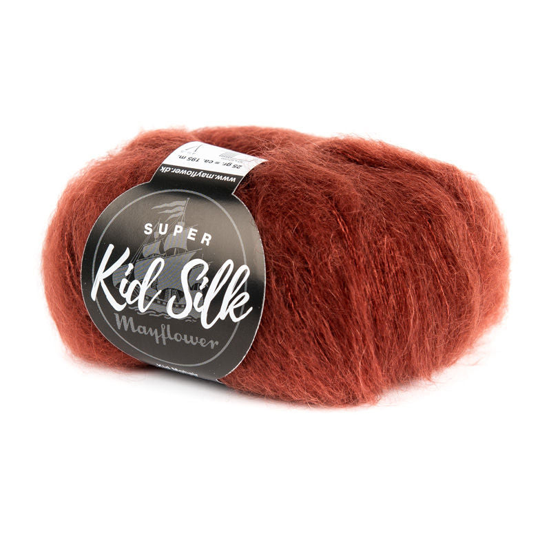 Se Mayflower Super Kid-Silk - 35 Blodrød - 25 g hos Yarnjunkies