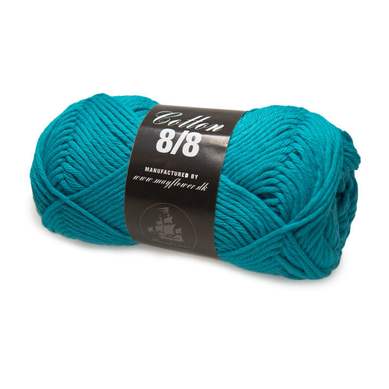 Se Mayflower Cotton 8/8 Big (udgår) - 1942 Søgrøn - 50 g hos Yarnjunkies