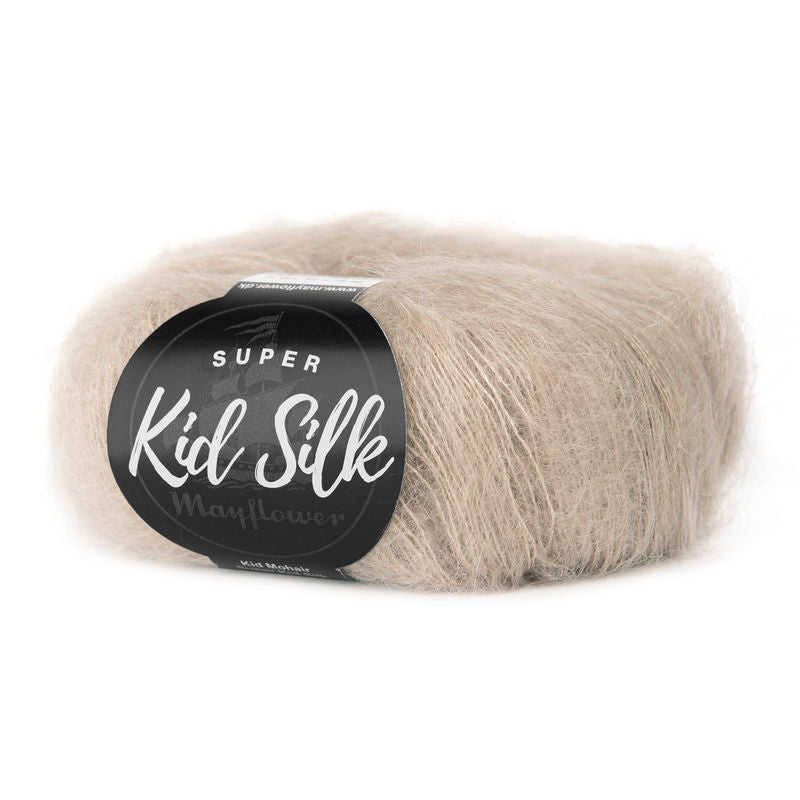 Se Mayflower Super Kid-Silk - 68 Varm grå - 25 g hos Yarnjunkies