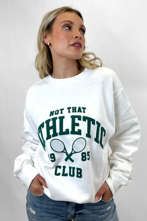 Not Athletic Club Sweatshirt - Straight Line Boutique